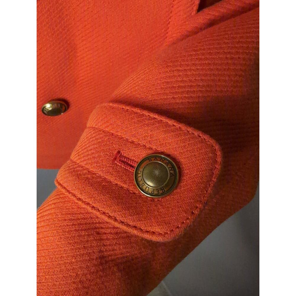 Banana Republic Statement Orange Structured Double Breasted Blazer  S - Picture 7 of 10